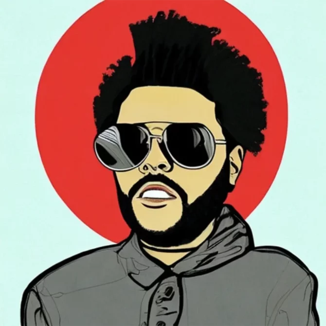 The Weeknd in the style of Whistler     5